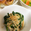 アップイエ's cooksnap of when they made レンジで超簡単！ニラとえのきのごま和え☆.