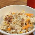 mngyui's cooksnap of when they made バターしょうゆの炊き込み舞茸ごはん.