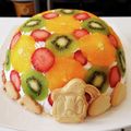 はぴclover's cooksnap of when they made フルーツドームレアチーズのズコットケーキ.