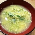 みのりっくす's cooksnap of when they made 5分で完成！水菜と卵の味噌汁♪シャキふわ.