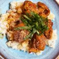 みふぃw's cooksnap of when they made 丑の日☆うなぎのたれで照り焼きチキン丼♪.