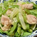 クックM6DK2O☆'s cooksnap of when they made 鶏肉とセロリとピーマンの塩炒め.
