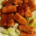 三人娘のお家's cooksnap of when they made テンペのガーリック照り焼き.