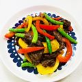 あっこ姉's cooksnap of when they made 夏野菜と牛こまのチンジャオロースー風炒め.