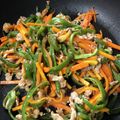 milsalud's cooksnap of when they made 豚モモスライスで♪簡単チンジャオロース.