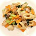 悠LOVE航's cooksnap of when they made 小松菜とちくわ炒め.