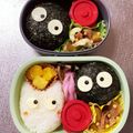 Chaaa_room's cooksnap of when they made 小トトロとまっくろくろすけのキャラ弁.