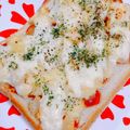 Milly♡'s cooksnap of when they made ポテトサラダリメイク☆チーズトースト.