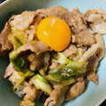 J_son's cooksnap of when they made 豚こまと長ネギのすき焼き風丼.
