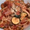 クックHDP0M2☆'s cooksnap of when they made ナスとズッキーニのトマトソースパスタ.