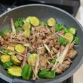 じゅにっちなつなつ's cooksnap of when they made ズッキーニと豚肉のみょうが炒め☆夏レシピ.