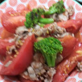 ささささ＆＊'s cooksnap of when they made 5分でできる！豚こまとトマトのすき焼き風.