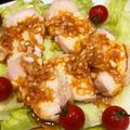 TeaChan214's cooksnap of when they made 蒸し鶏☆くせになる！ピリ辛ネギソース.