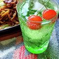 花時計咲いた's cooksnap of when they made 家の炭酸水！メロンソーダ＆クリソー♪.