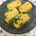puniＫ's cooksnap of when they made 彩りグー☆小エビと青のりの厚焼き卵.