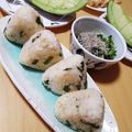 よちりん's cooksnap of when they made しそチー焼おにぎり～ゆず胡椒.