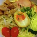 のりのり３'s cooksnap of when they made とりがらラーメン風♪冷やしそうめん.