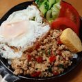 yumelon88's cooksnap of when they made いなばとりそぼろとバジル缶でガパオライス.