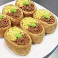 クックUR9L2V☆'s cooksnap of when they made お弁当、運動会に。そぼろいなり.