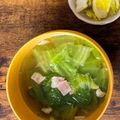 みいたすゅ's cooksnap of when they made 時短包丁なし！レタスとベーコンのスープ★.