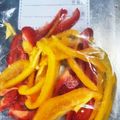 ☆あさ's cooksnap of when they made カラーピーマンは用途に合わせて冷凍保存.