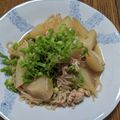 kirinda's cooksnap of when they made 大根と鶏ひき肉と糸こんにゃくの直煮.