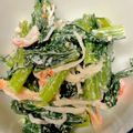 くま五郎's cooksnap of when they made 小松菜とちくわのゴママヨネーズ和え.