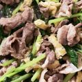 ゆみゆみ24's cooksnap of when they made 「サラダ小松菜」と豚肉油揚げ炒め.