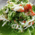 啓くんのばあば's cooksnap of when they made おろし胡瓜と蟹(かま)の酢の物『翡翠蟹』.
