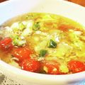 ダッフィーニーうに's cooksnap of when they made 夏に♪トマトとオクラのかきたまスープ.