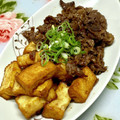 にきけん's cooksnap of when they made 牛肉と厚揚げの炒め物.