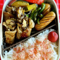 マルんちの丸顔's cooksnap of when they made わっぱ弁当＊舞茸の肉巻き生姜焼き.