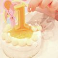 おぉ。's cooksnap of when they made １歳お誕生日 離乳食ケーキ ベビーダノン.