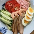はなぴっち's cooksnap of when they made 冷やし中華に。くっつかないハムの切り方.