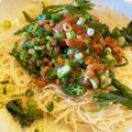 クックGMX786☆'s cooksnap of when they made 納豆オクラ梅のネバネバそうめん.