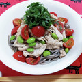 クック40IE82☆'s cooksnap of when they made 糖質制限！ささみと枝豆のぶっかけ蕎麦.
