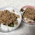 クック675LBB☆'s cooksnap of when they made ふわふわ！すき家の鶏そぼろ丼☆再現レシピ.