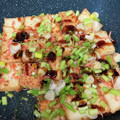yuxiajapan's cooksnap of when they made 厚揚げと桜エビニラ炒め　インドネシア風.