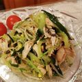 ダッフィーニーうに's cooksnap of when they made ささ身ともやしときゅうりの梅サラダ♡.