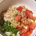 ＊megmeg＊'s cooksnap of when they made トマトとオクラの冷やしうどん.