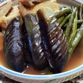ひっこ's cooksnap of when they made なすとモロッコいんげんと油揚げの煮物.