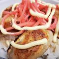 yukoko☆'s cooksnap of when they made 箸が止まらない！高まる〜！紅生姜餃子丼！.