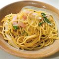 toccot's cooksnap of when they made きのこ、ベーコン、水菜の和風パスタ.