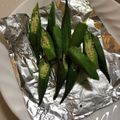 まめはっぱ's cooksnap of when they made トースターで！オクラのオリーブオイル焼き.