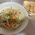 sky115410's cooksnap of when they made ちゃんぽん麺で和風パスタ.