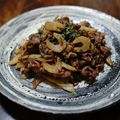 Giant corn's cooksnap of when they made 簡単おつまみ♡セロリと豚肉のオイマヨ炒め.