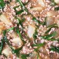 ☆ayami☆26's cooksnap of when they made 大根とにらのひき肉あん.