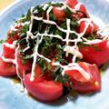 mahotere's cooksnap of when they made トマトと大葉のシンプルサラダ.