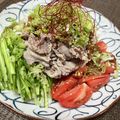 Shiho♭'s cooksnap of when they made 冷しゃぶバンバンジー風サラダ.