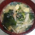 precious☆'s cooksnap of when they made えのきと卵とワカメのスープ・中華風スープ.